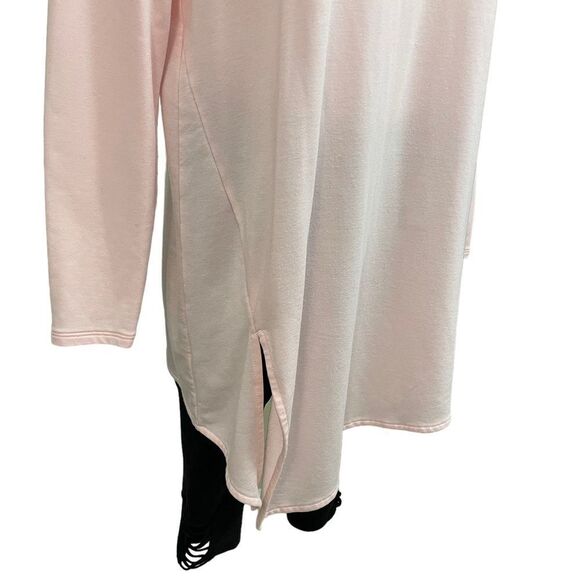 PUREJILL luxe Tencel Powder Pink‎ Longsleeve Round Neck Tunic Top size medium - Picture 4 of 11